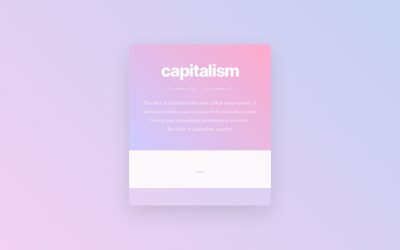Carrd profile picture for @capitalists